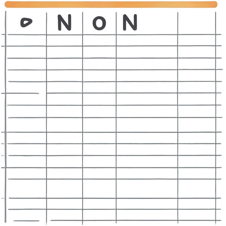 Create a minimal checklist emoji with YES/NO boxes. The design should be clean and modern with rounded corners. Include 2-3 simple lines representing list items and checkboxes. Use a minimalist style that emphasizes simplicity. emoji