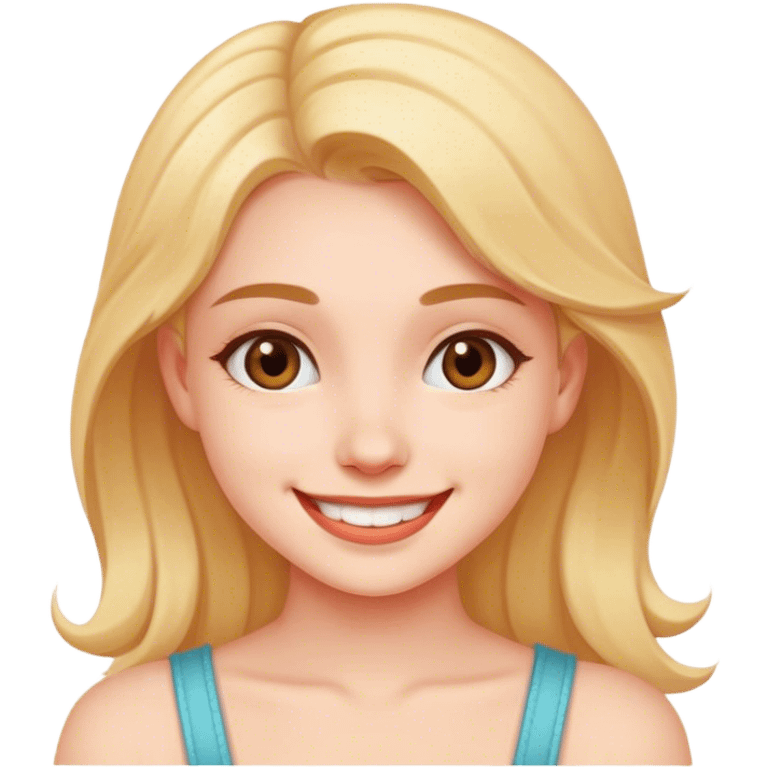 Un emoji de una chica sonriendo suavemente  emoji