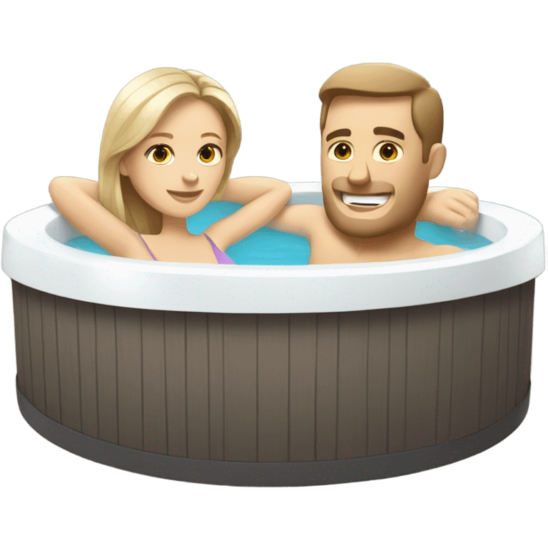 White man and white woman in hot tub emoji