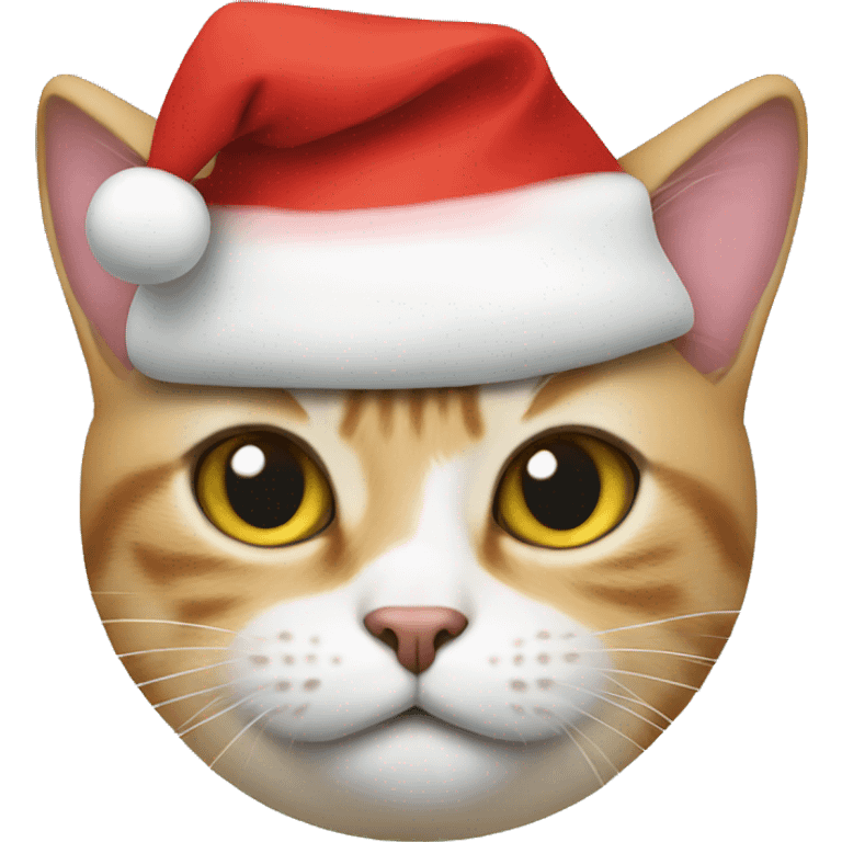 cat wearing santa hat emoji