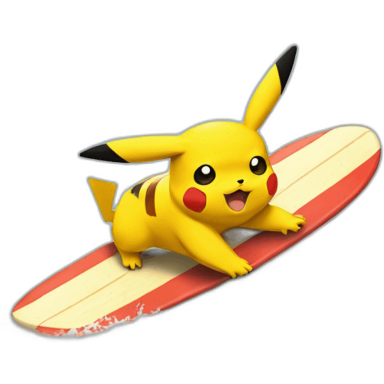 pikachu surfing emoji