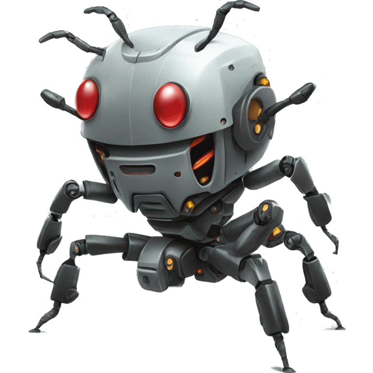 Robot fighting bug emoji