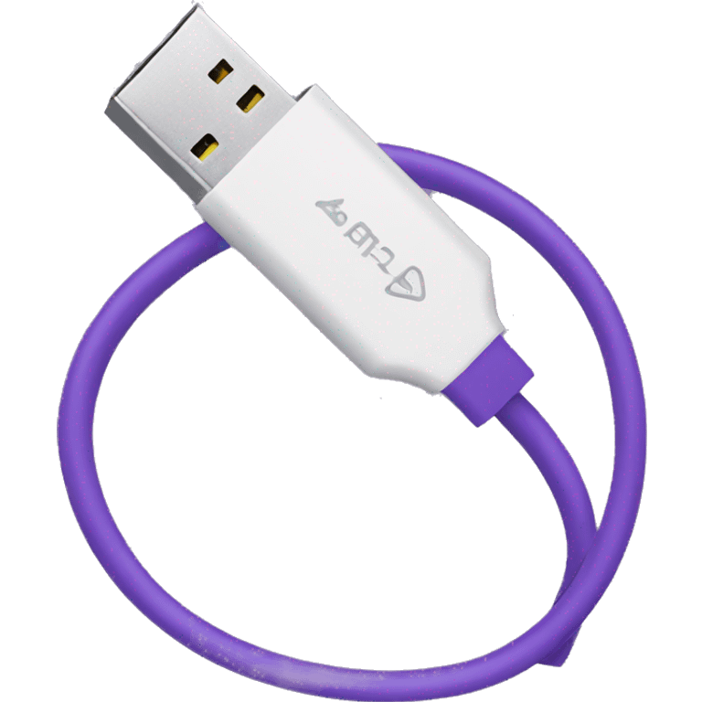 Purple usb cable emoji