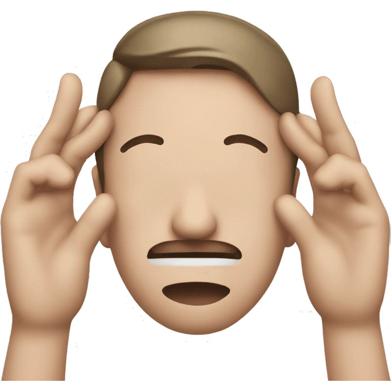 Emoji with hands covering ears not listening  emoji