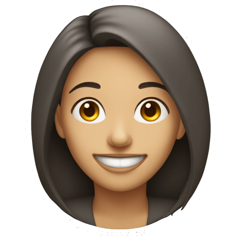 woman face smiling in circle emoji