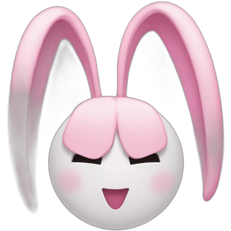 Heart shaped hairband,slender and droopy bunny ear,pink color emoji