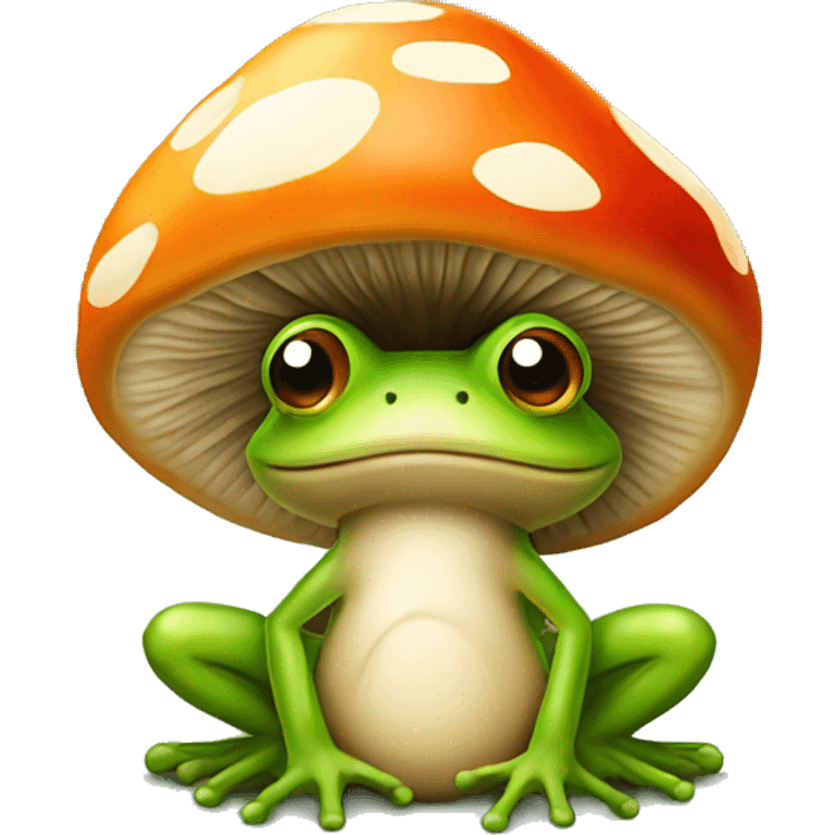 Mushroom with a frog emoji