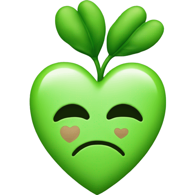 Combination of green heart and bud emoji emoji