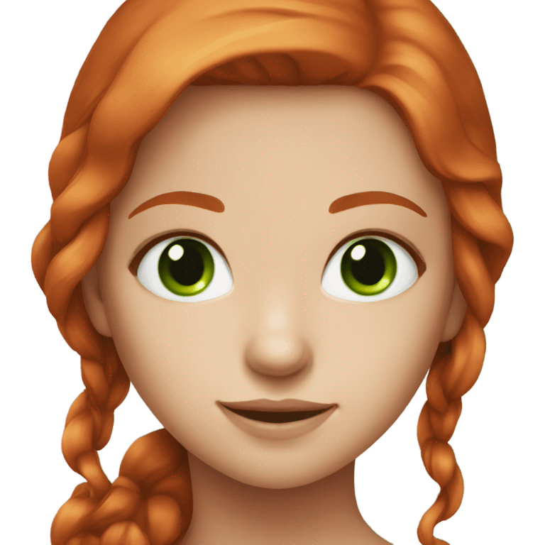 a pretty redhead girl with green eyes emoji