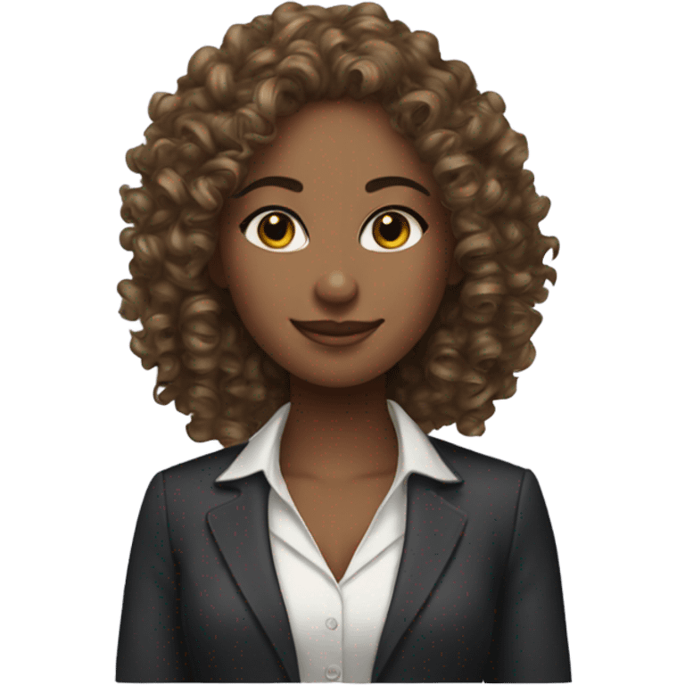 Corporate Girly curly hair emoji