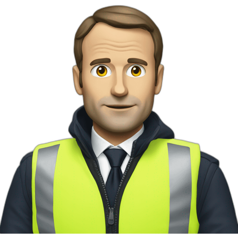 macron with yellow vest emoji