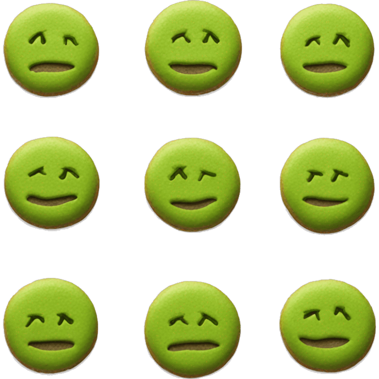 green matcha cookies emoji