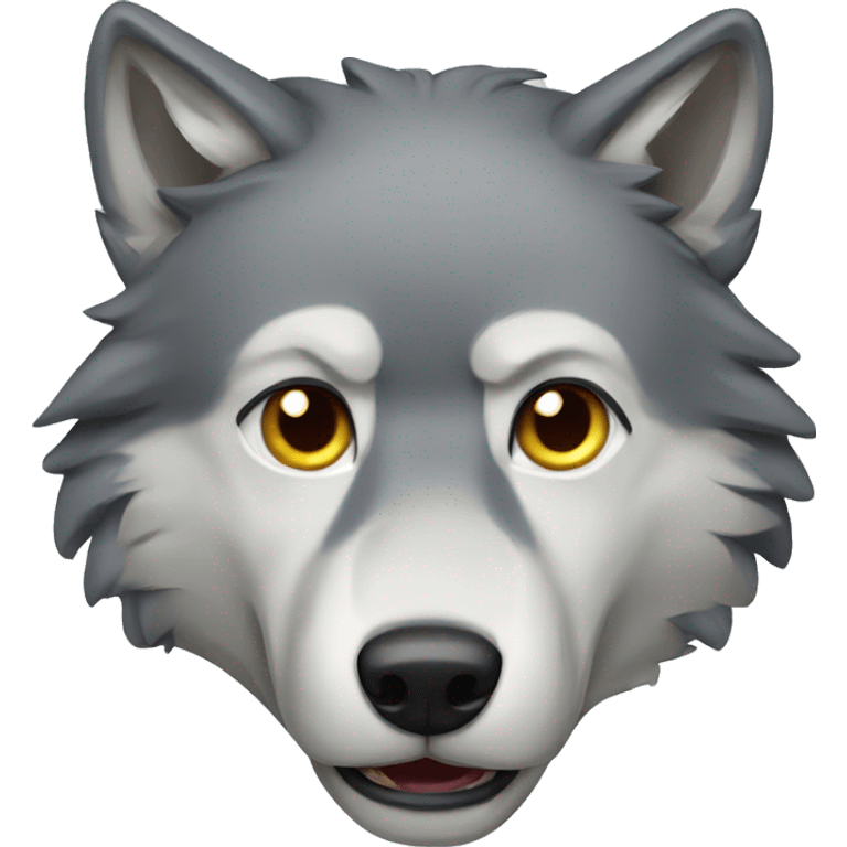 Grey wolf emoji