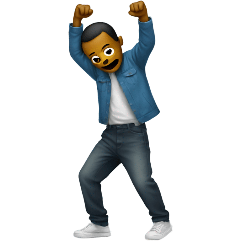 man dabbing emoji