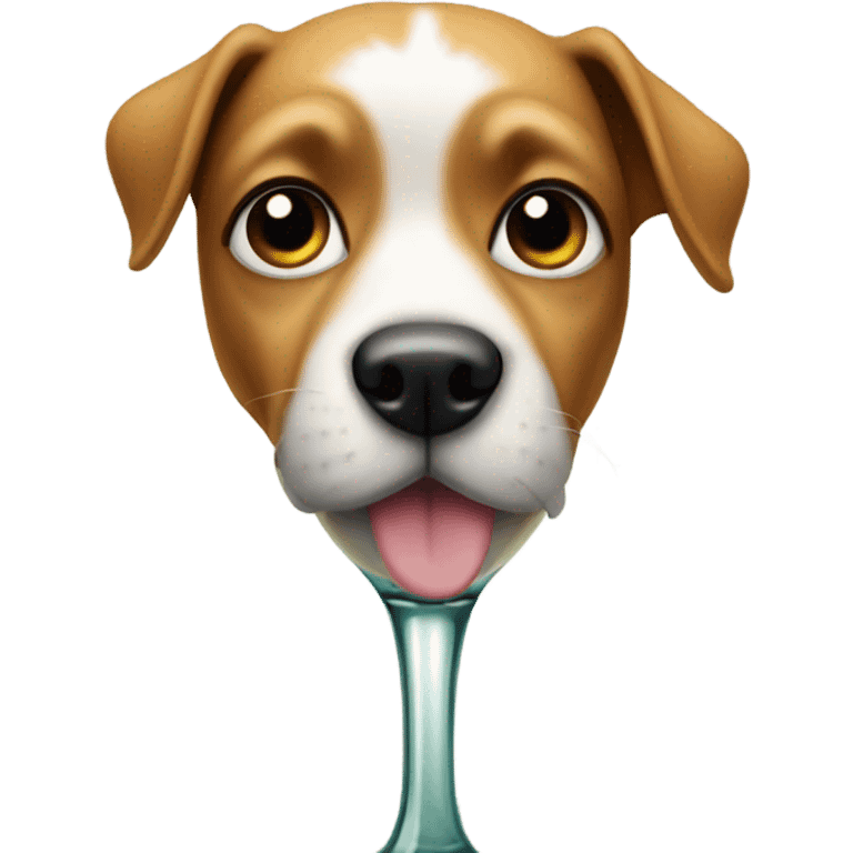 dog in a martini glass emoji