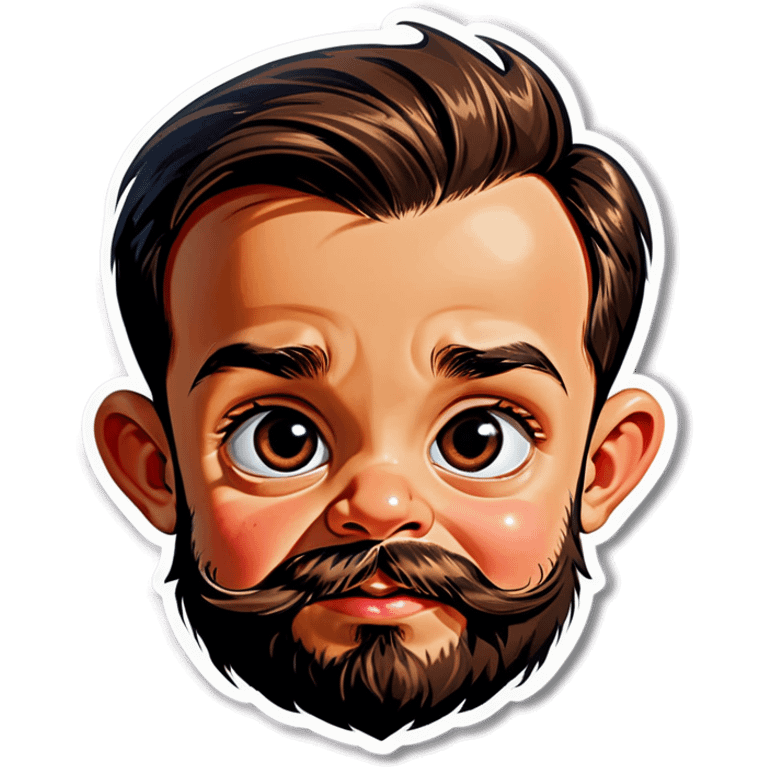 Toddler that has beard big ears and huge noses emoji