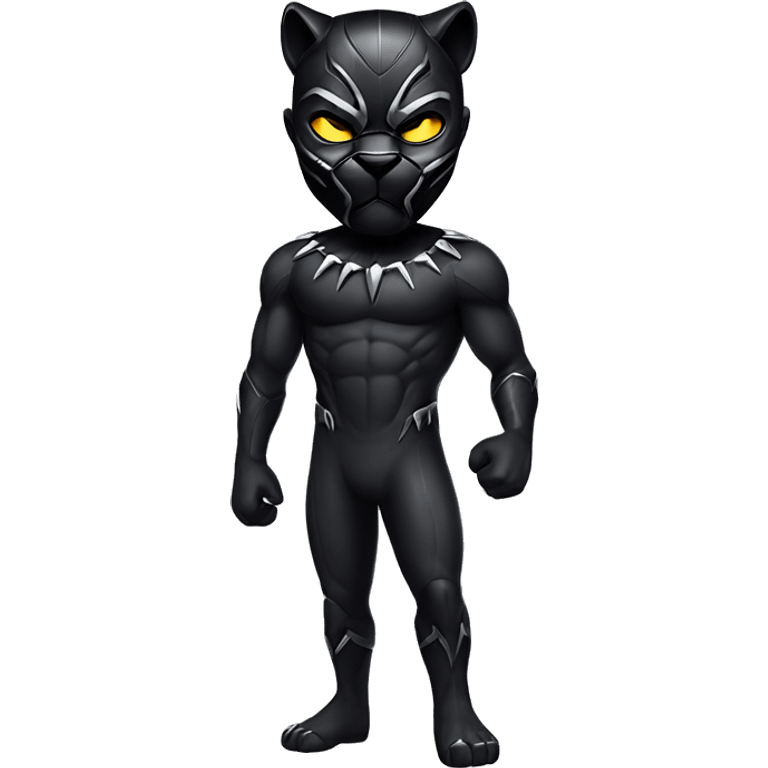 black panther full body wearing mask emoji