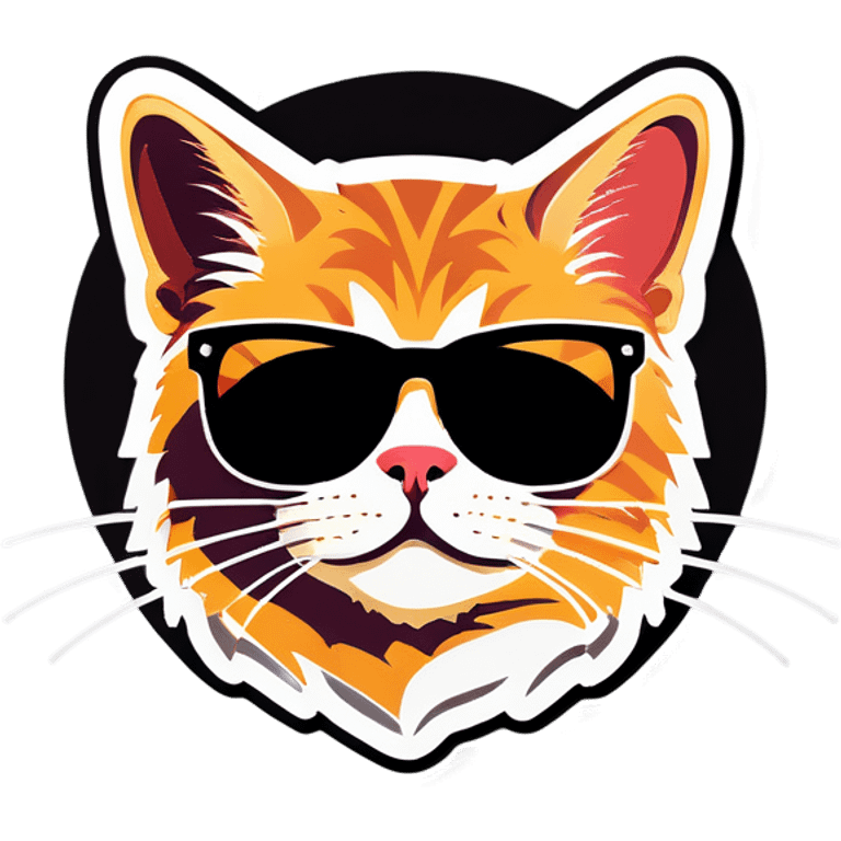 Cat with sunglasses emoji