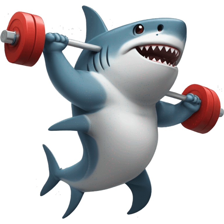 Shark lifting weights  emoji