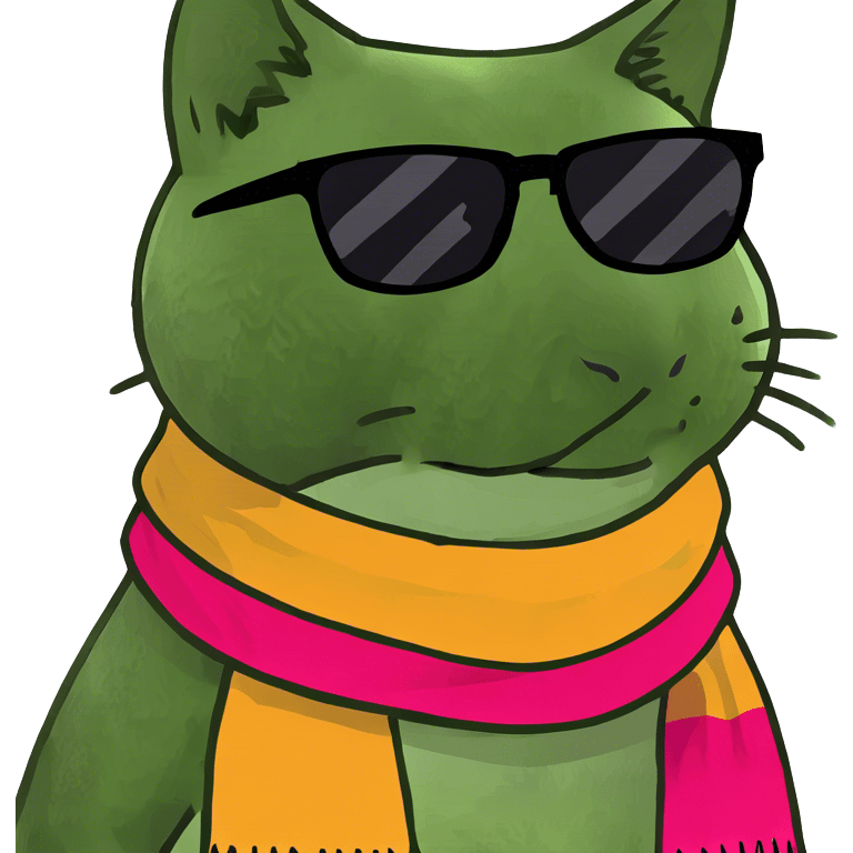 Cat with sunglasses emoji