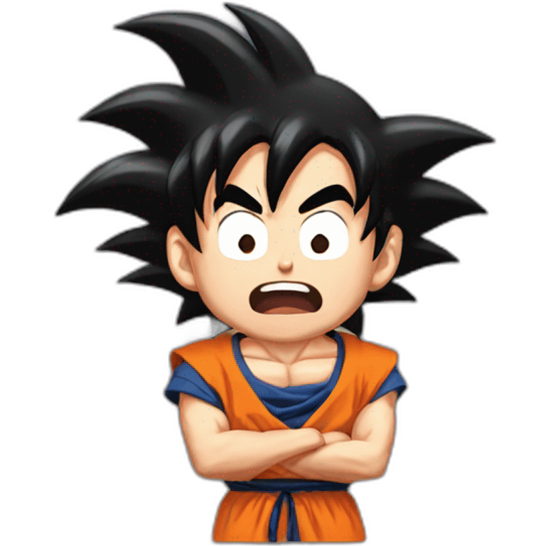 Goku scared emoji