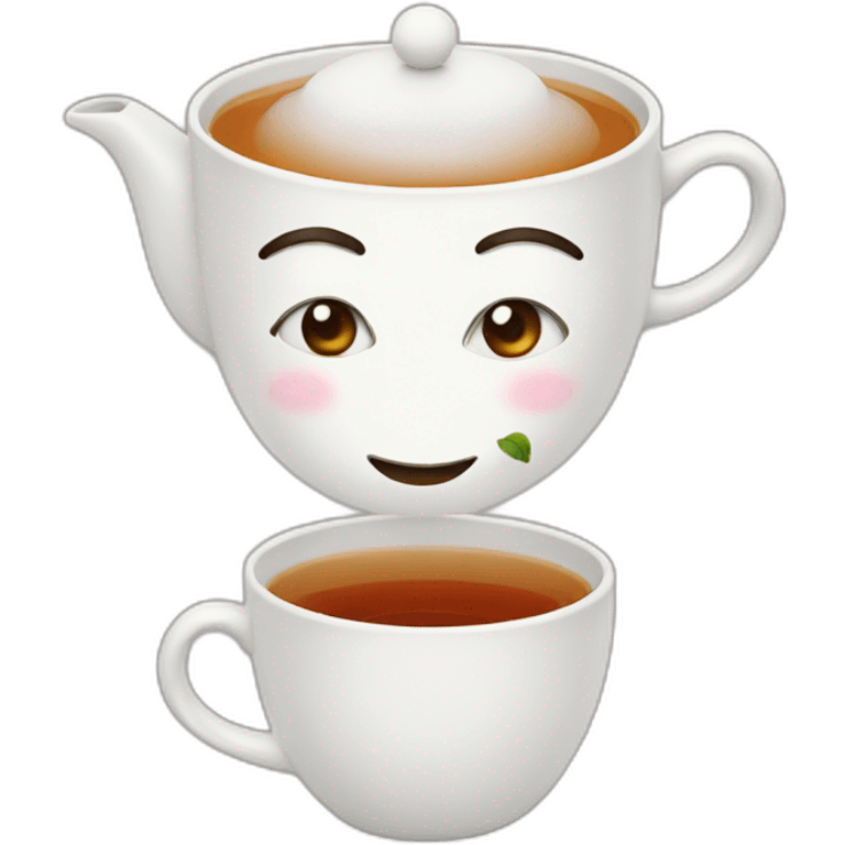 tea with face emoji