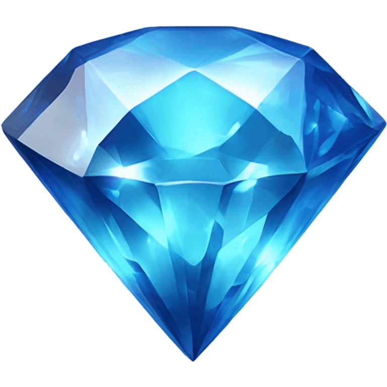 Diamante azul con brillitos emoji