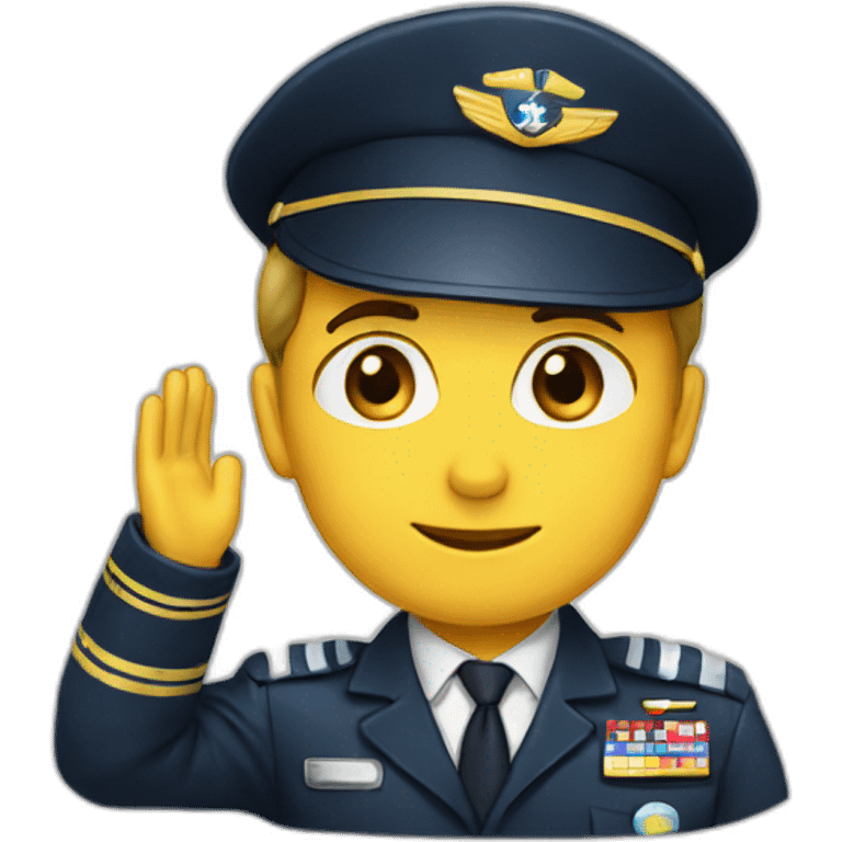 saluting pilot emoji