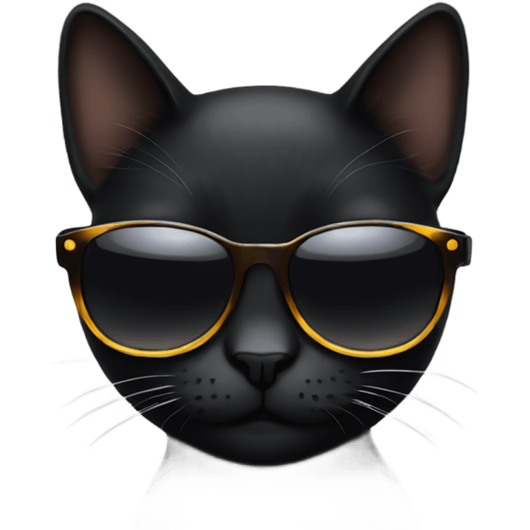 black cat with sunglasses emoji