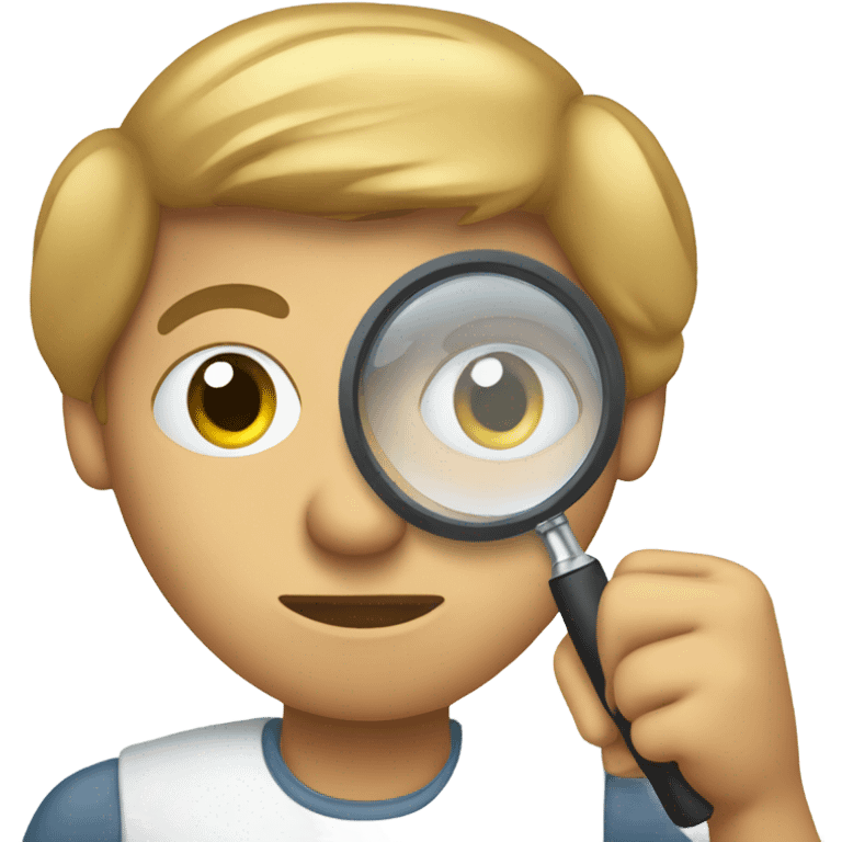 Person looking magnifying glass emoji