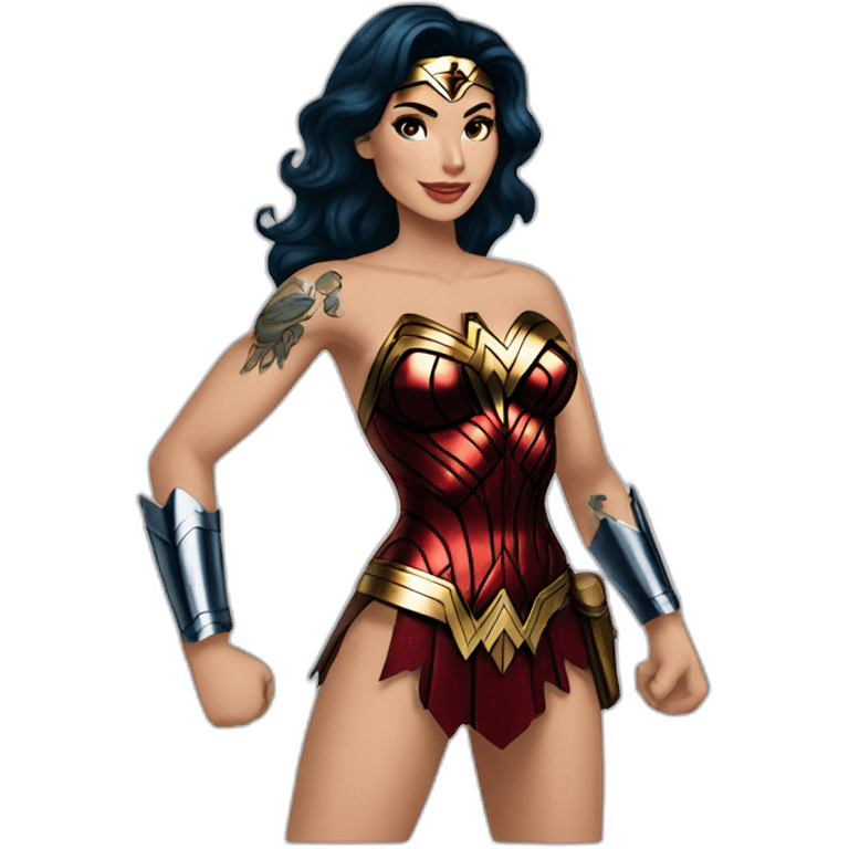 Wonder Woman avec des tatouages  emoji