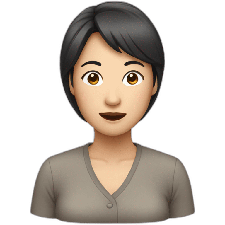 Asian woman talk emoji