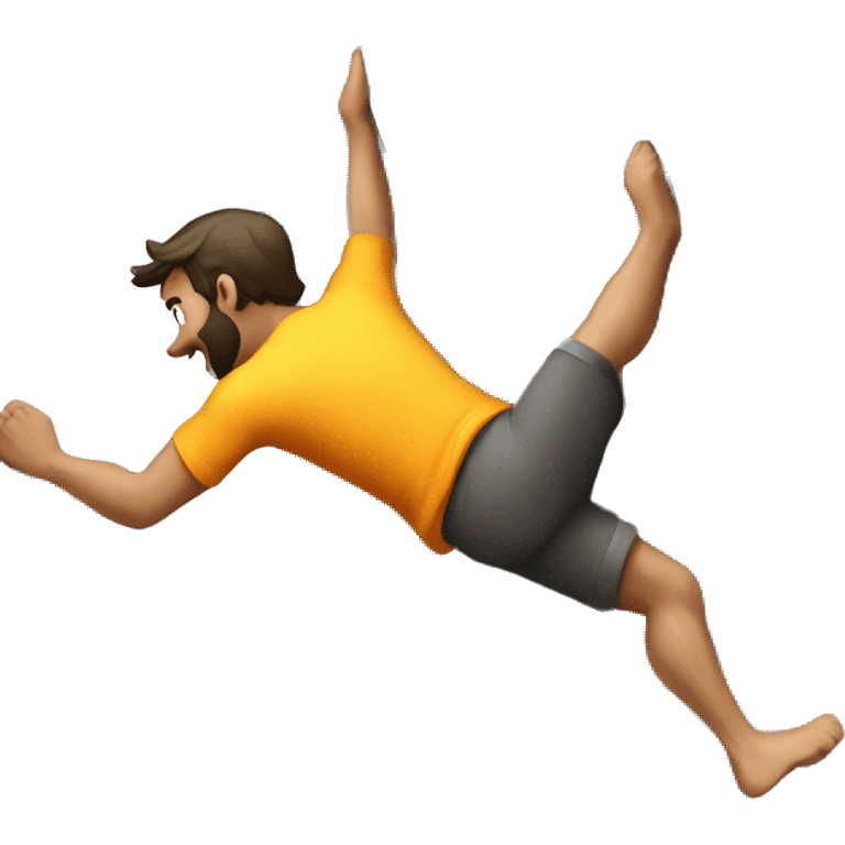 bouldering guy climbing to the indoor mountain emoji