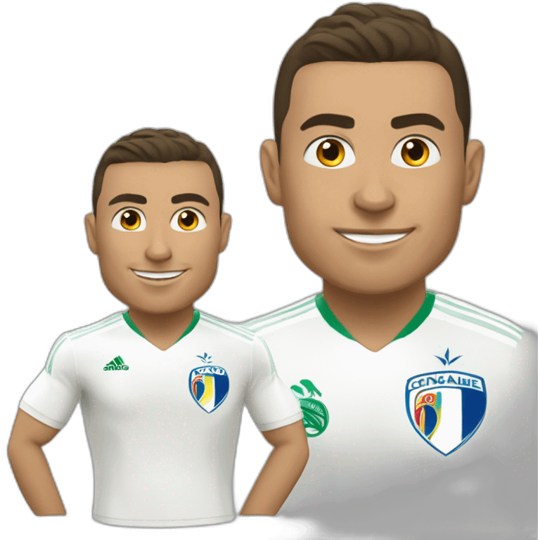 Ronaldo a côté d'une chèvre emoji