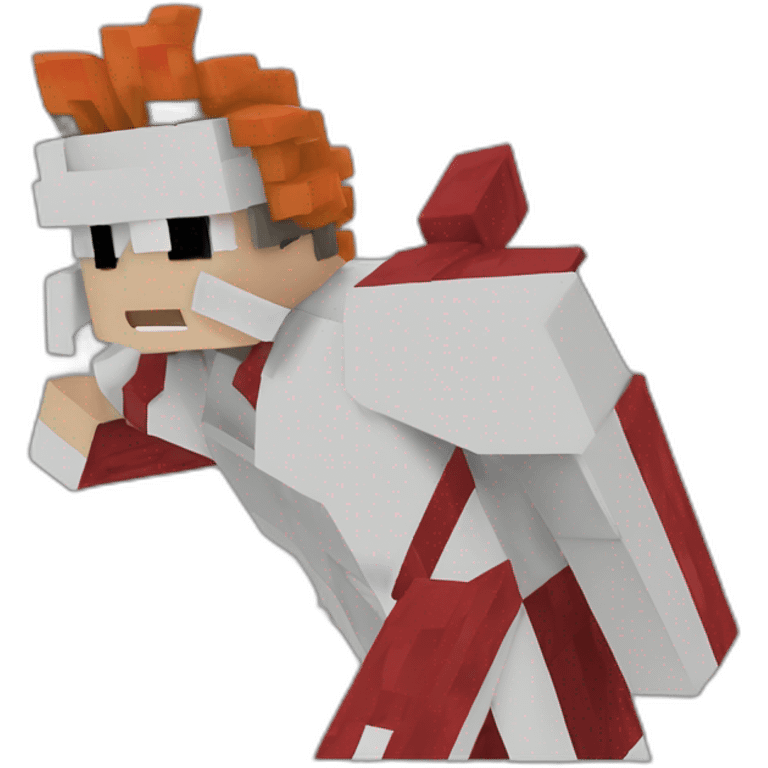 Kurosaki Ichigo minecraft style emoji