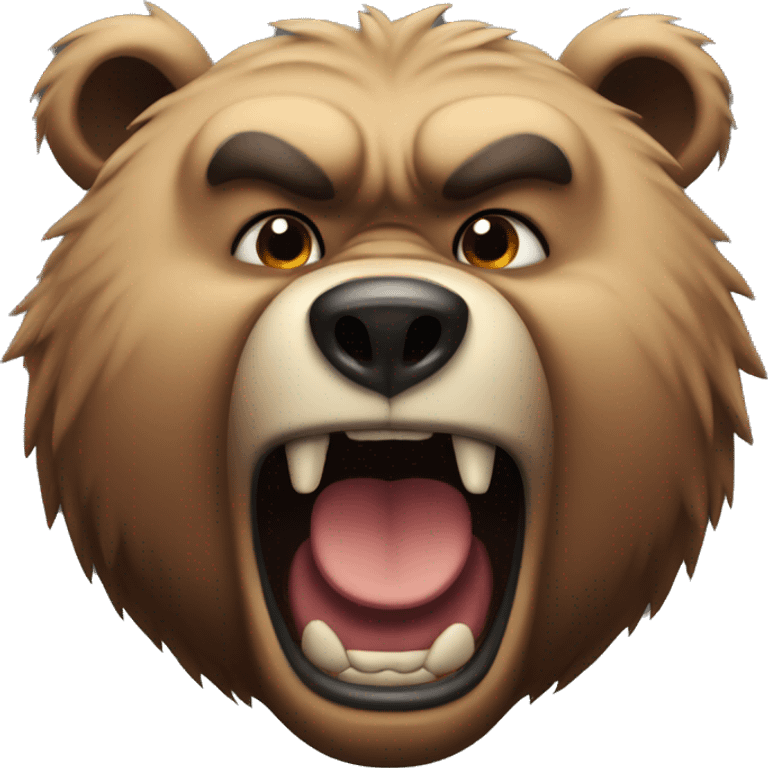 Angry bear emoji