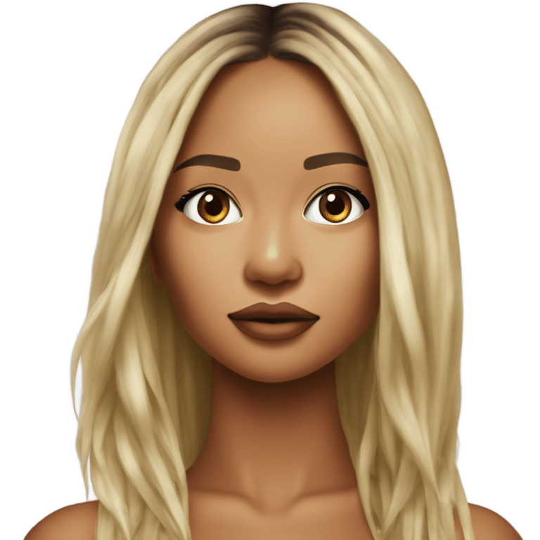 Hyper Realistic beautiful Karrueche Tran model photo  emoji