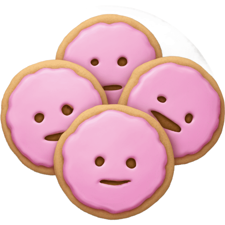 pink sugar cookies on a plate emoji