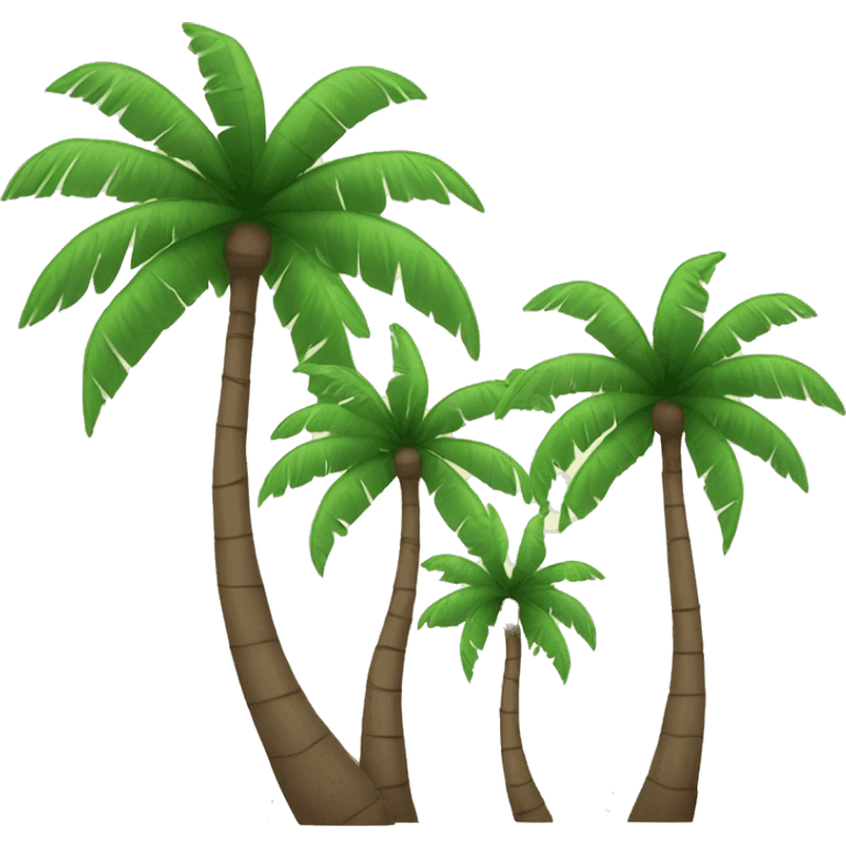 Three coconut trees  emoji