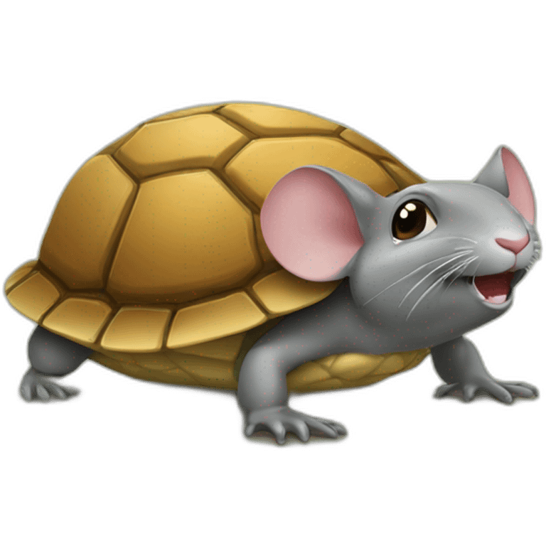 Souris sur tortue emoji