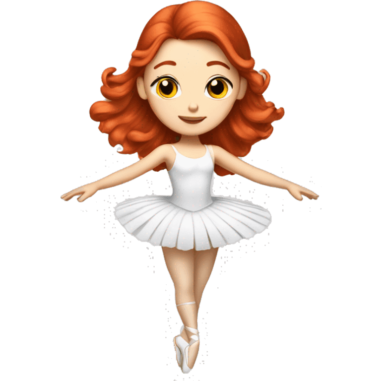 red haired white girl ballet dancer emoji