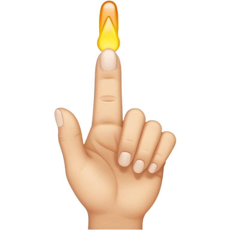 a long middle finger emoji