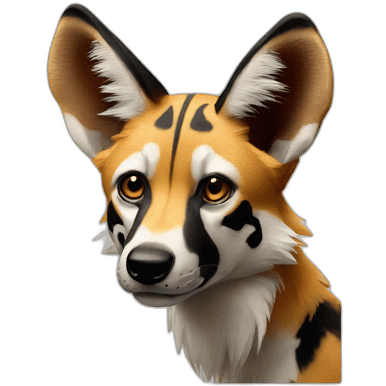 Greedy wild African dog  emoji