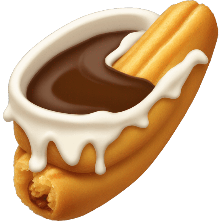 Filled cream churro emoji