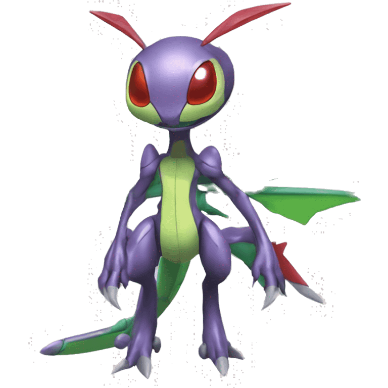 Cool Edgy Chibi Legendary Shiny Fakemon-Pokémon-Genesect-Flygon With Full Body Detailed High Quality emoji