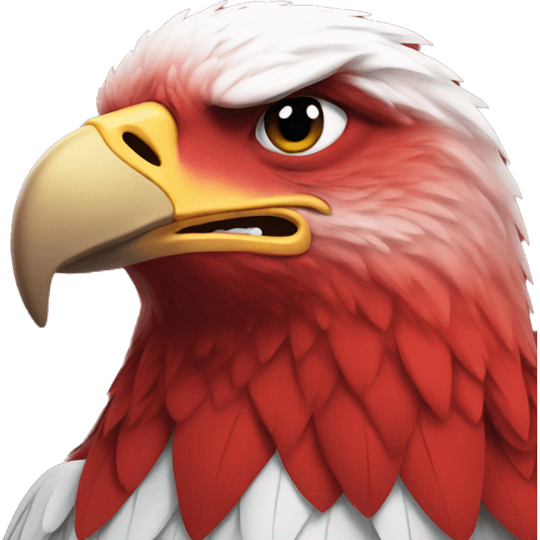 Eagle in red emoji