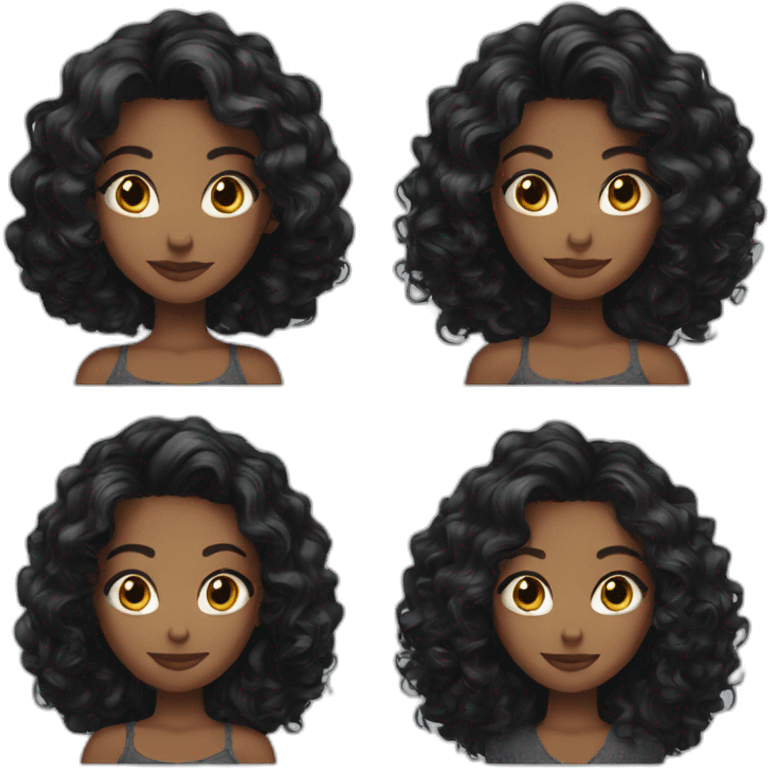 beautiful-girl,black-hair,wavy-hair emoji