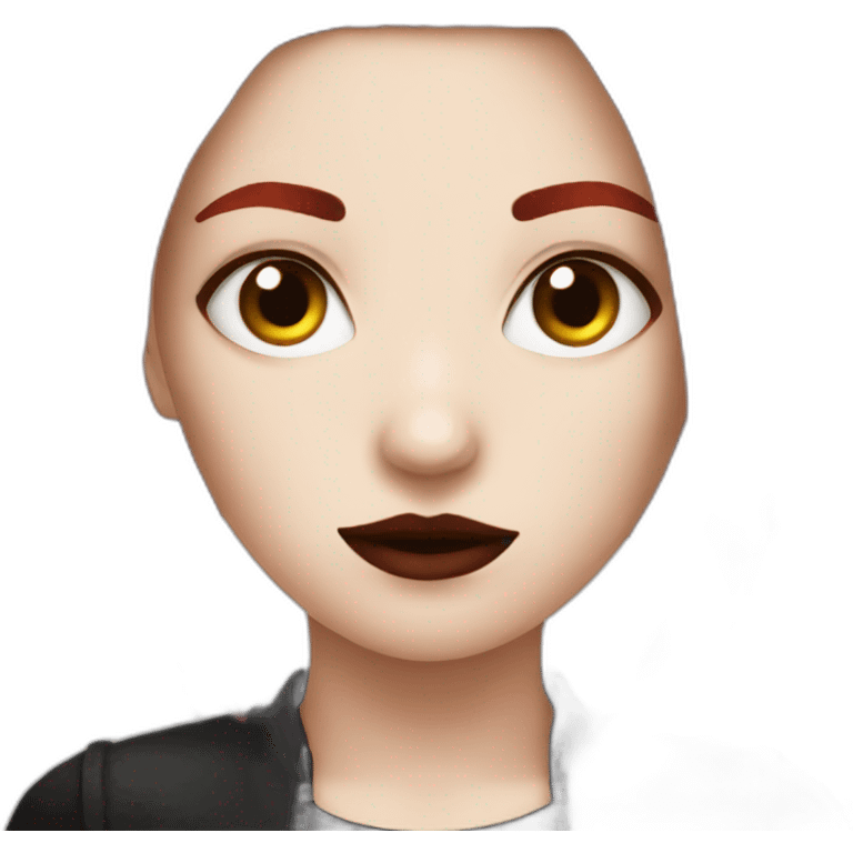 goth girl with short red hair emoji