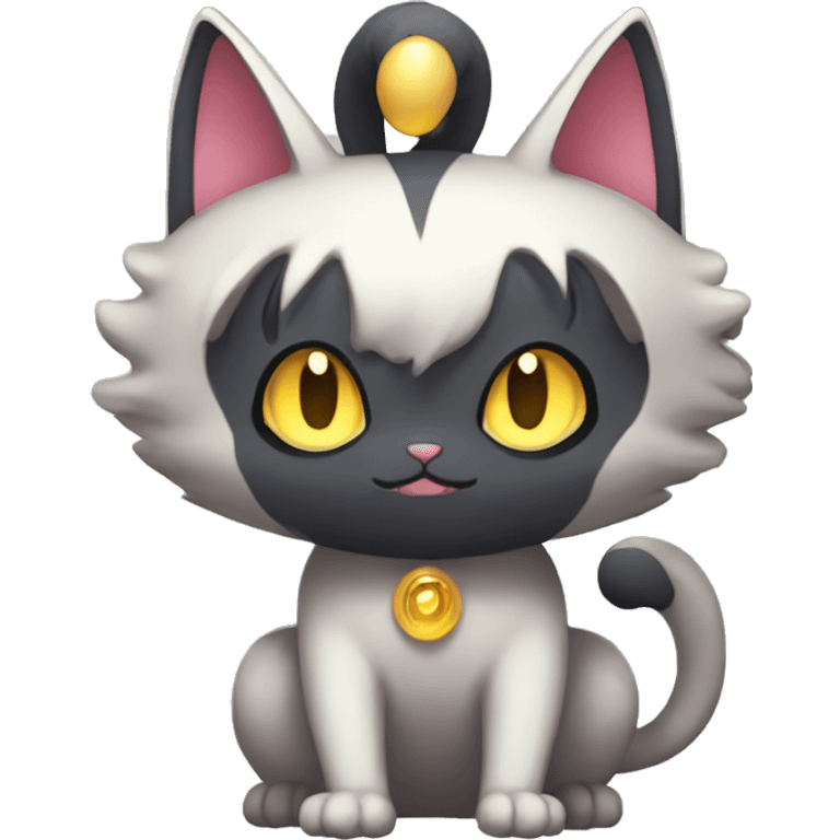 Dark-type-Psychic-type-Fakémon-Cat full body emoji