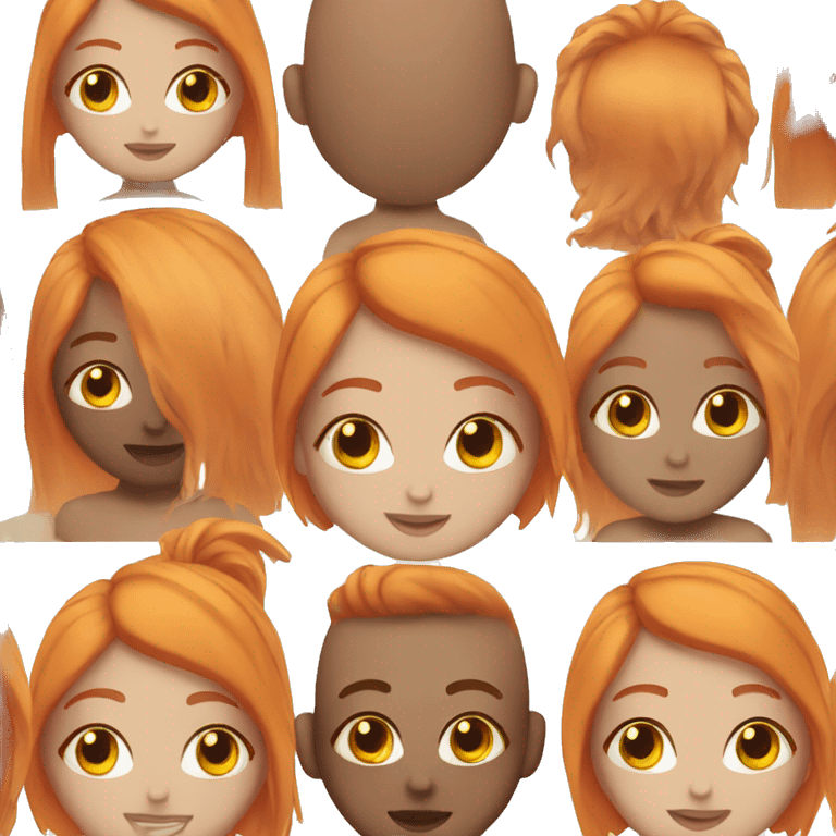 girl with orange hair and long eyelashes emoji